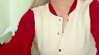 Pretty redhead transsexual with big cock milks her load out