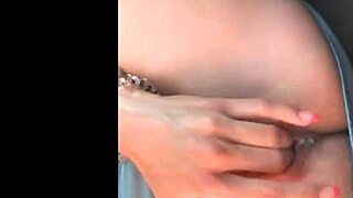 stunning blonde fingers pussy to screaming orgasm right in public car