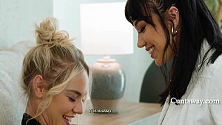 Busty Lesbian Doc Pounds Patient Pussy