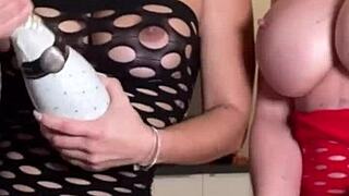 oh wow three perfect girls lesbian threesome turns foursome... boy hard cock fills wet pussies!