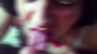 Skinny Short-Haired Brazilian Hottie Drains Cum from Black Stud