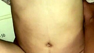 pregnant teen neighbor flashes tits then gets doggystyle creampie in living room