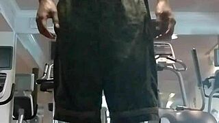 athletic gym wife workouts turn into solo tease sessions