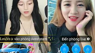two cute korean girls tease sexy moves in webcam livestream show