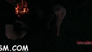 naughty brunette slave in heels fingers tight pussy while toying for hardcore bdsm 😈👠