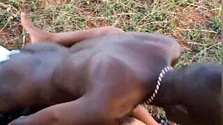 ebony bombshells take huge loads on thick asses in steamy cumshot compilation