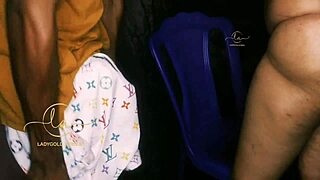 ladygoldafrica's huge natural tits and big ass get roughed up by city boy at the ranch