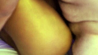 fitness ebony rides white cock before facial splash on face and tits