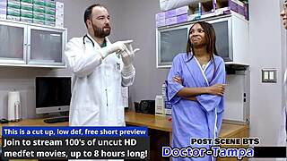 dr tampa backstage with nurse solana spreading shaved pussy for patient in florida hospital