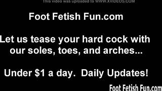 Suck our toes deep and worship every inch of our perfect feet now!