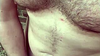 i quiver with bliss masturbating outdoors squirting hard on my dildo till orgasm hits