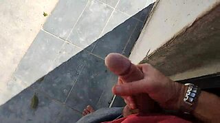 i called the builder on sunday to finish pool work got slutty he jerked off cummed on me