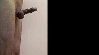 exotic young dancer hits cage orgasm with dirty homemade toys