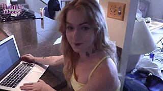 naughty blonde teen sage fox takes stepdad seth brogan's dick deep in her juicy spots