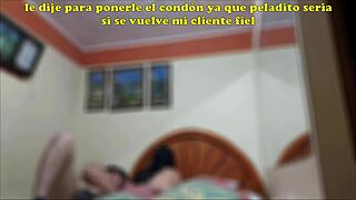 husband offers submissive latina wife to chubby mature friend for cash