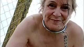 farm slave gulps piss cock after bound whipping!