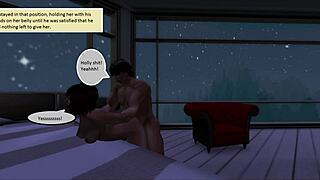 wearing the horns part 1 cuckold comic where pregnant wife cheats with cartoon lover