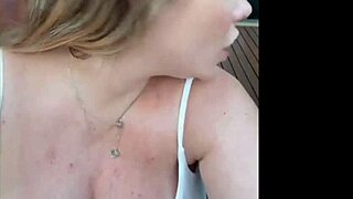 Busty Pregnant Barbara's Downblouse Giant Cleavage Exposed