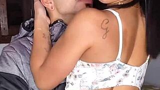 Kissing anjinha then pussy suck sit and cumshot!