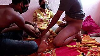 friends team up to fuck girlfriend hard for cash in dirty homemade session