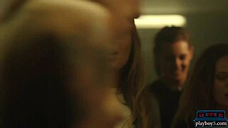 Lesbian babes brawl and finger each other in exclusive girls fight club