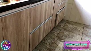 WE STARTED FIXING BREAKFAST IN KITCHEN BUT ENDED BANGING HARD AMATEUR LATINA MILF WIFE