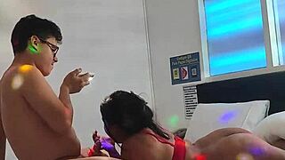 Young guy catches mature unfaithful whore licking ass deepthroat bent over homemade with step-nephew