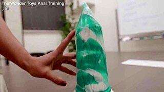 damn lady ana fists her ass on handmade impaler dildo 😱