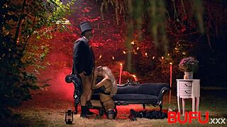 Veronica Leal Takes Rough Anal in All Holes on Halloween Outdoors