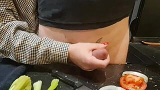 extreme kitchen dick urethral torment cucumber insertion housewife humiliated