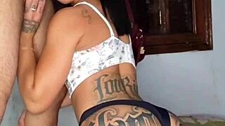 Kissing anjinha then pussy suck sit and cumshot!