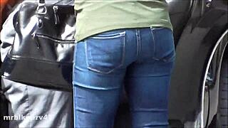 Candid shots tease hidden ebony curves up close