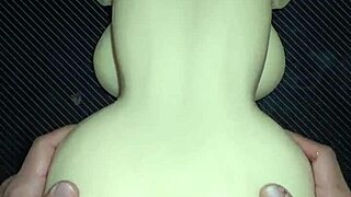 Curvy Amateur Bent Over Desk for Huge Cock Doggystyle Creampie in Tight Vagina Close Up