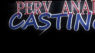 Blonde anal casting slut deepthroats monster cock gapes ass with dildo cream