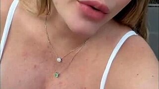 Busty Pregnant Barbara's Downblouse Giant Cleavage Exposed