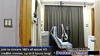 dr tampa backstage with nurse solana spreading shaved pussy for patient in florida hospital