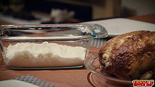 juliet russo's cum glazed chicken tempts young stepson jimmy michaels