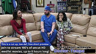 dr tampa backstage with nurse solana spreading shaved pussy for patient in florida hospital