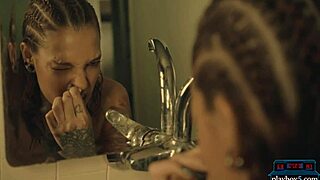 Lesbian babes brawl and finger each other in exclusive girls fight club