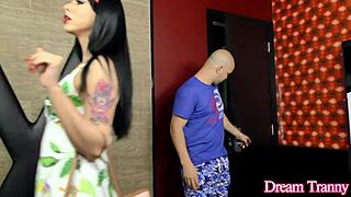 Tranny Barbara Perez Pounds and Creampies Slave's Ass