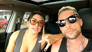 luna oliveira bares it in roadside interview then takes full anal creampie outdoors