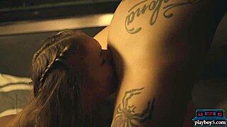 Lesbian babes brawl and finger each other in exclusive girls fight club