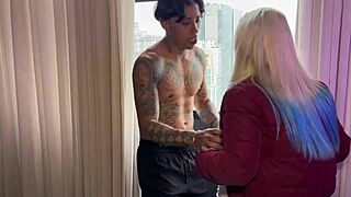 skinny teen neighbor blackmailed into wet pussy riding old cock hard