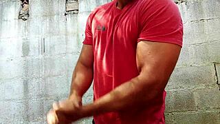 yuri gaucho brazilian bear pumps muscular armpit cock for huge cumload