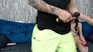 Stepbro's Girlfriend Watches Me Masturbate, Then Shoves His Cock in My Mouth