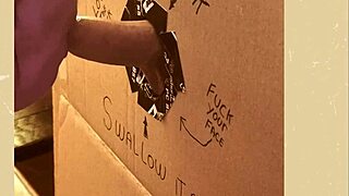 Hey this homemade gloryhole has me sucking cock nonstop