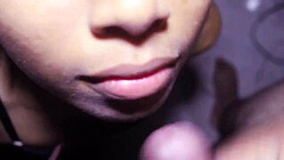 hot mexicana gulps massive cumshot blast all over her pretty face