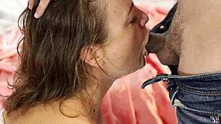 French Amateur's Leather Lingerie Rimjob Turns into Pussy Pounding Cumshot