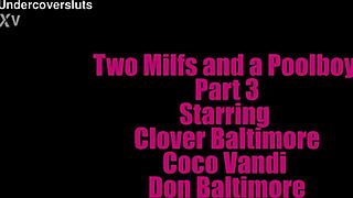 two horny milfs seduce poolboy for steamy threesome part 3