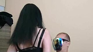 Amateur Milf in Stockings Rides Cock Hard Behind the Scenes Homemade